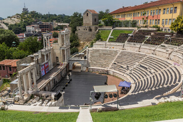 Wall Mural - Ruins of the Roman theatre in Plovdiv, Bulgaria