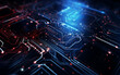 © MUS_GRAPHIC - Digital technology futuristic banner with circuit lines