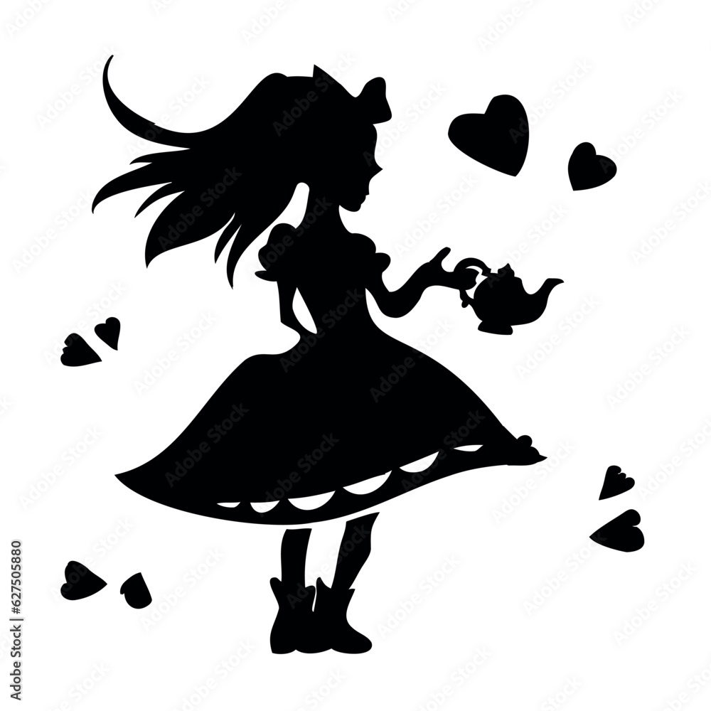 Silhouette of a girl from the fairy tale Alice in Wonderland, vector drawing on a transparent background Stock Vector | Adobe Stock silhouette-of-a-girl-from-the-fairy-tale-alice-in-wonderland-vector-drawing-on-a-transparent-background-stock-vector-adobe-stock