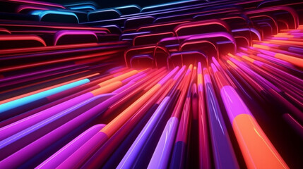 Wall Mural - futuristic cyberspace backgrounds in neon colors. neon and futuristic maps and roads. futuristic spa