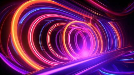 Wall Mural - futuristic cyberspace backgrounds in neon colors. neon and futuristic maps and roads. futuristic spa