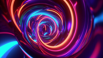 Wall Mural - futuristic cyberspace backgrounds in neon colors. neon and futuristic maps and roads. futuristic spa