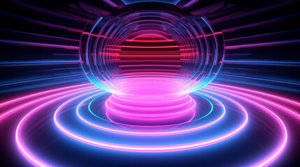 Wall Mural - futuristic cyberspace backgrounds in neon colors. neon and futuristic maps and roads. futuristic spa
