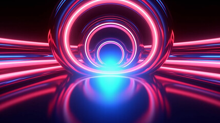 Wall Mural - futuristic cyberspace backgrounds in neon colors. neon and futuristic maps and roads. futuristic spa