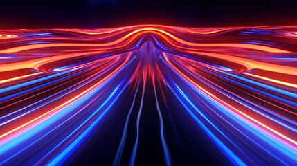 Wall Mural - Futuristic cyberspace backgrounds in neon colors. Neon and futuristic maps and roads. Futuristic spaces.