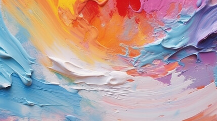 Wall Mural - backgrounds with texture of multicolored acrylic paint.