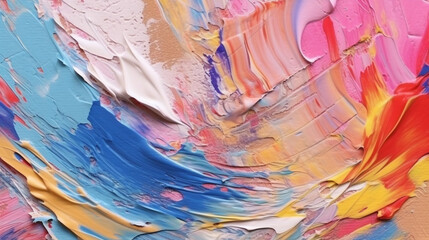 Wall Mural - backgrounds with texture of multicolored acrylic paint.
