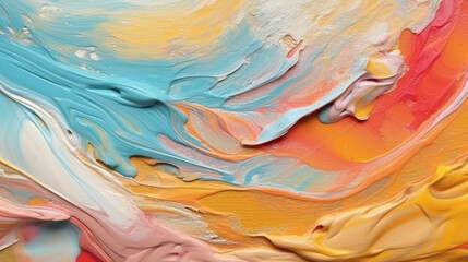Wall Mural - Backgrounds with texture of multicolored acrylic paint.
