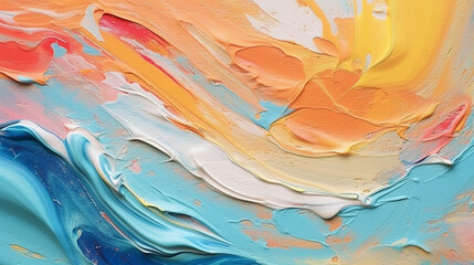Wall Mural - backgrounds with texture of multicolored acrylic paint.