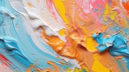 Wall Mural - backgrounds with texture of multicolored acrylic paint.