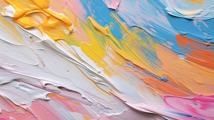 Wall Mural - backgrounds with texture of multicolored acrylic paint.