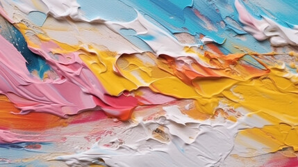 Wall Mural - backgrounds with texture of multicolored acrylic paint.