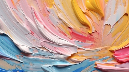 Wall Mural - Backgrounds with texture of multicolored acrylic paint.

