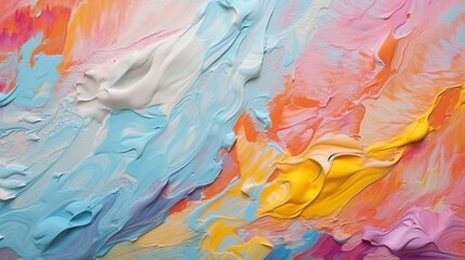 Wall Mural - backgrounds with texture of multicolored acrylic paint.