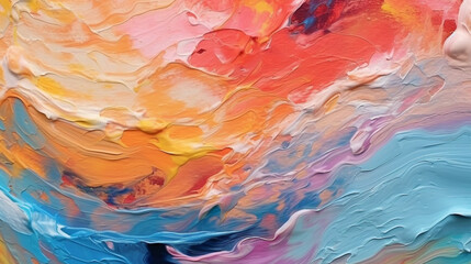 Wall Mural - backgrounds with texture of multicolored acrylic paint.