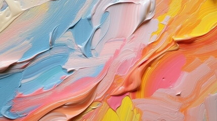 Wall Mural - backgrounds with texture of multicolored acrylic paint.