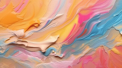 Wall Mural - Backgrounds with texture of multicolored acrylic paint.

