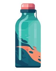 Wall Mural - transparent water bottle design