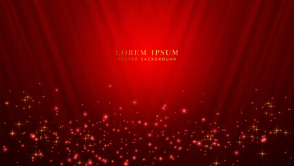 Wall Mural - red elegant background with glitter light effects. luxury style vector design
