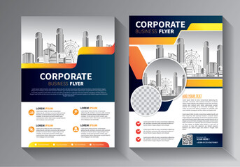 Wall Mural - Cover design template corporate business annual report brochure poster company profile catalog magazine flyer booklet leaflet.