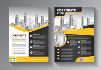 Wall Mural - Cover design template corporate business annual report brochure poster company profile catalog magazine flyer booklet leaflet.