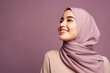 young malay muslim woman wearing hijab smiling. 