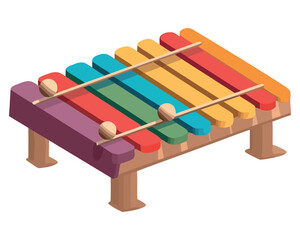 Poster - Colored xylophone illustration