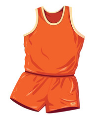 Canvas Print - orange basketball uniform