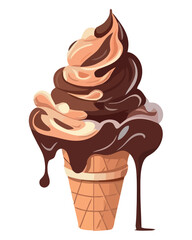 Wall Mural - Melting ice cream cone