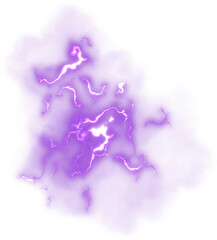 Wall Mural - purple magic lightning effect isolated