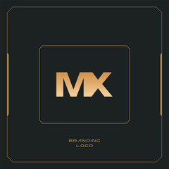 MX Letter M Combination Monogram Logo