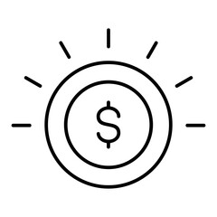 Sticker - Dollar Sign Icon