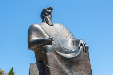 Canvas Print - Peter Krešimir IV. Statue (Spomenik hrvatskom kralju Petru Krešimiru IV) in Gradski park in Šibenik in the state of Šibenik-Knin Croatia