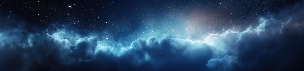 Universe landscape panoramic view. Generative AI