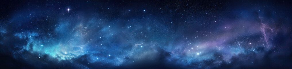 Wall Mural - Universe landscape panoramic view. Generative AI
