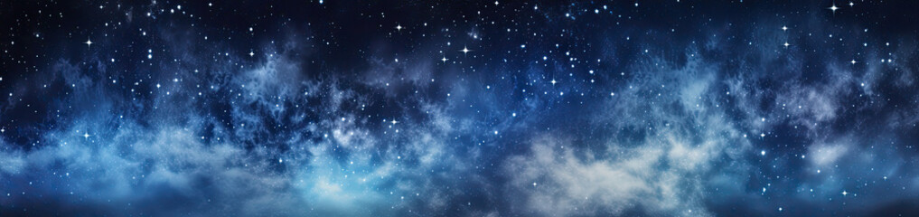 Wall Mural - Universe landscape panoramic view. Generative AI
