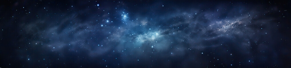 Wall Mural - Universe landscape panoramic view. Generative AI