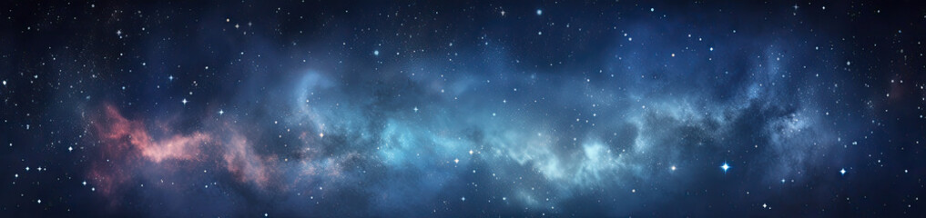 Wall Mural - Universe landscape panoramic view. Generative AI