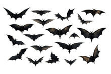 Isolated On Transparent Background Bats. Generative AI
