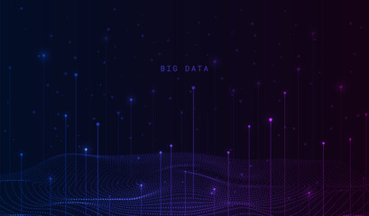 Wall Mural - big data visual information background. social network concept. connection vector background.