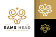 © Creative99d - Luxury ram head logo design vector symbol icon illustration