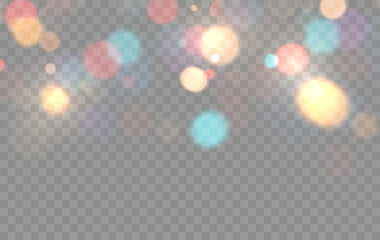 Canvas Print - colorful bokeh background. vector bokeh lights