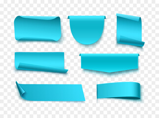 Wall Mural - blank ribbon tags. vector realistic labels