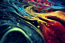 Spectacular Image Of Liquid Ink Churning Together   With A Realistic Texture And Great Quality.Digital Art 3D Illustration