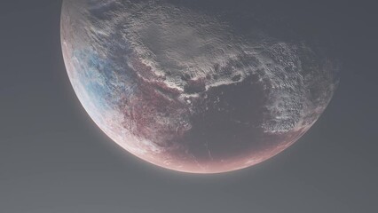 Wall Mural - Cinematic View of Dwarf Planet Pluto in Outer Solar System