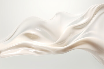 Moisturizer flowing on light background, splash of hydrating face cream for skin rejuvenation