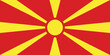 North Macedonian flag of North Macedonia - isolated vector illustration