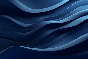 abstract dark blue wavy wave background with lines design, AI generate