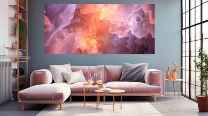 Wall Mural - An abstract celestial background with shimmering stars and cosmic dust, evoking a sense of wonder and awe. Colorful illustration art. Generative AI