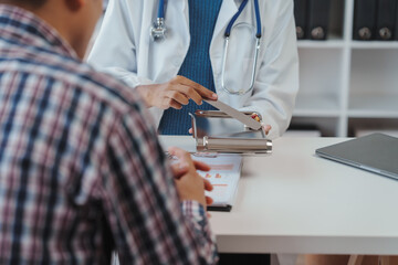 Wall Mural - You are now in a safe area. African american female doctor with patient, Wherever the art of Medicine is loved, there is also a love of Humanity.